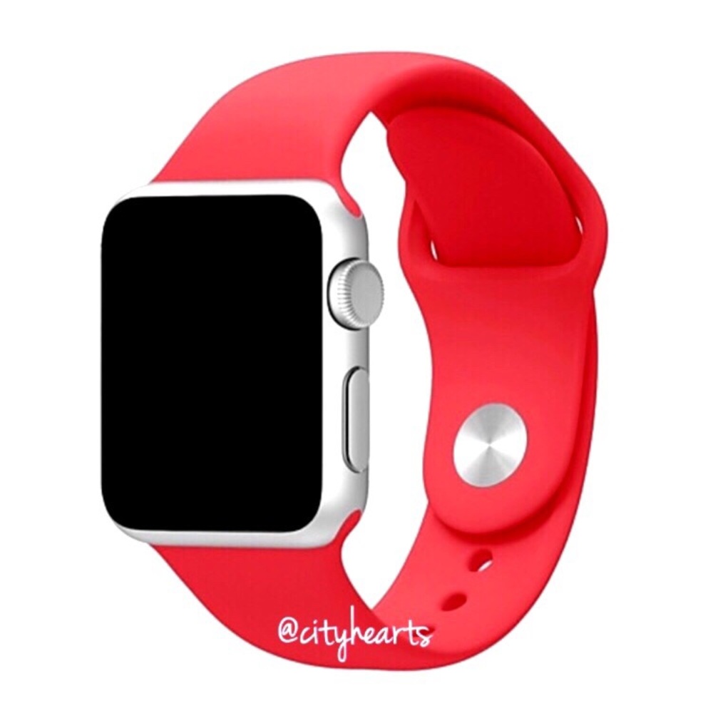 NEW Fire Red Apple Watch Sport Band